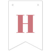 キュートボホーレインボーピンク誕生日 バンティングフラッグ (第2の旗)