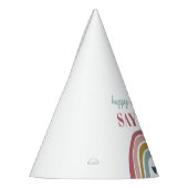 キュートボホーレインボーピンク誕生日 パーティーハット (左)