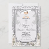 キュートボーイシャルロバプテスマ《キリスト教》洗礼式や命名式招待状 招待状 (正面)