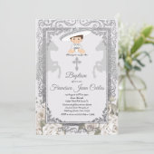 キュートボーイシャルロバプテスマ《キリスト教》洗礼式や命名式招待状 招待状 (スタンド正面)