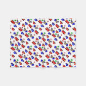 キュートボーイズトイズカーズトラック消防車デザイン フリースブランケット (正面(横))