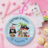 キュートボーイパイレーツパーティー紙プレート ペーパープレート (パーティー)