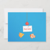 キュートボーイラブズ魚釣りバースデーパーティ招待状 招待状 (裏面)