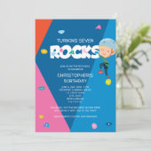 キュートボーイロック登山誕生日招待状 招待状 (スタンド正面)