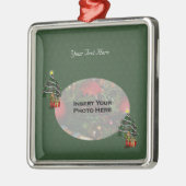 キュートボーイ小妖精や小人ツリーホリデーフォトオーナメント メタルオーナメント (左)