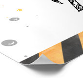 キュートボーイ誕生日建築車パーティー ポスター (角)