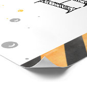 キュートボーイ誕生日建築車パーティー ポスター (角)