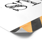 キュートボーイ誕生日建築車パーティー ポスター (角)