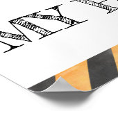 キュートボーイ誕生日建築車パーティー ポスター (角)