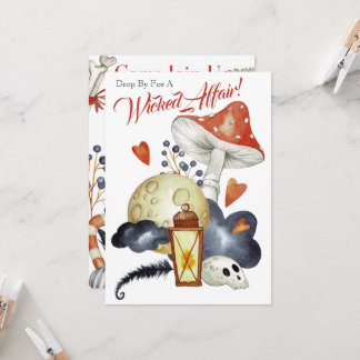 キュートポイズンマッシュルーム悪事ハローウィンパーティ 招待状