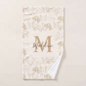 キュートポップ・アートのな犬のパタエレガントーン バスタオルセット (ハンドタオル)