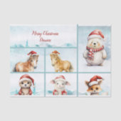 キュートポニーオッターキツネベアーラムメリークリスマス 薄葉紙 (正面)