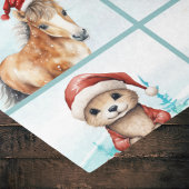 キュートポニーオッターキツネベアーラムメリークリスマス 薄葉紙