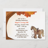 キュートポニーズオータムホース1st誕生日パーティー 招待状 (裏面)