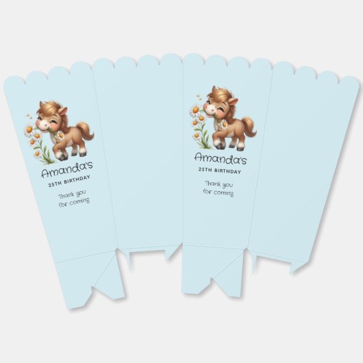 キュートポニー食べデイジー誕生日ありがとう フェイバーボックス (見開き)