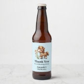 キュートポニー食べデイジー誕生日 ビールラベル (正面)