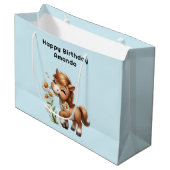 キュートポニー食べデイジー誕生日 ラージペーパーバッグ (正面アングル)