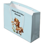 キュートポニー食べデイジー誕生日 ラージペーパーバッグ (裏面アングル)
