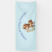 キュートポニー食べデイジー誕生日 横断幕 (縦)