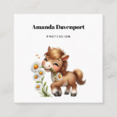 キュートポニー食べデイジー スクエア名刺 (正面)