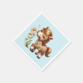 キュートポニー食べデイジー スタンダードカクテルナプキン (角)