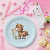 キュートポニー食べデイジー ペーパープレート (パーティー)