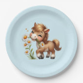 キュートポニー食べデイジー ペーパープレート (正面)