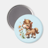 キュートポニー食べデイジー マグネット (正面/裏面)