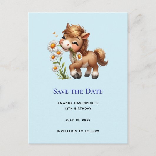 キュートポニー食べデイジー 案内ポストカード (正面)