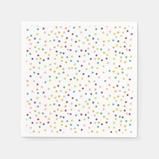 キュートポルカ紙プレート スタンダードカクテルナプキン (正面)