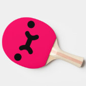 キュートポーティ顔ピンク卓球ラケット 卓球ラケット (横)