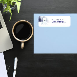 キュートポーラベアベイビーシャワー差出人住所 ラベル