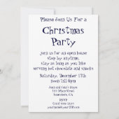 キュートポーラベアペンギンクリスマスパーティの招待状 招待状 (裏面)