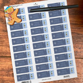 キュートポーラベアーブルーホリデイ差出人住所ラベル ラベル