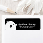 キュートポーラーベアーウィンターホリデー住所 シール (インサイチュ)