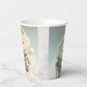 キュートポーラーベアーウィンターワンダーランド誕生日 紙コップ (左)