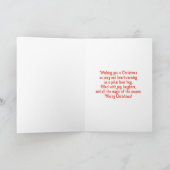 キュートポーラーベアークリスマスフェスティバルホリデー カード (内部)