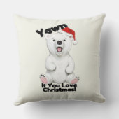 キュートポーラーベアークリスマス装飾用クッション クッション (裏面)