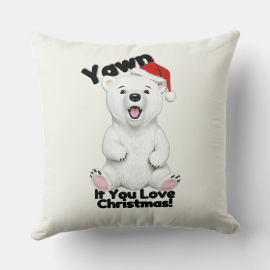 キュートポーラーベアークリスマス装飾用クッション クッション (裏面)