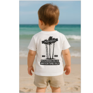 キュートマイアミビーチマッチングファミリーバケーション ベビーTシャツ