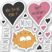 キュートマイニングマイニングマイニングマイニングプファーフィッシュテーマ シール (正面)