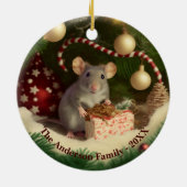 キュートマウスカスタム文字メタルオーナメント セラミックオーナメント (裏面)