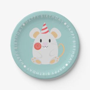 キュートマウス子供の誕生日パーティー ペーパープレート