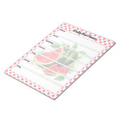 キュートマウス散水スイカ週食プランナー ノートパッド (アングル)