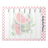 キュートマウス散水スイカ週食プランナー ノートパッド (正面)