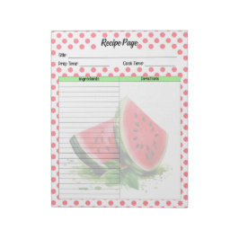 キュートマウス潅水スイカレシピ ノートパッド