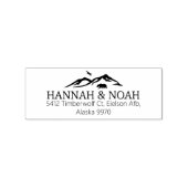 キュートマウンテンベアーカップル差出人住所 ラバースタンプ (インプリント)