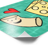 キュートマカロニラブチーズアートプリント フォトプリント            (角)