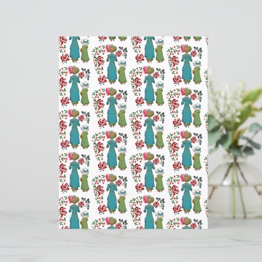 キュートマザーズデイフローラレッドローゼスクラップブック紙 (スタンド正面)