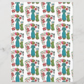 キュートマザーズデイフローラレッドローゼスクラップブック紙 (正面)